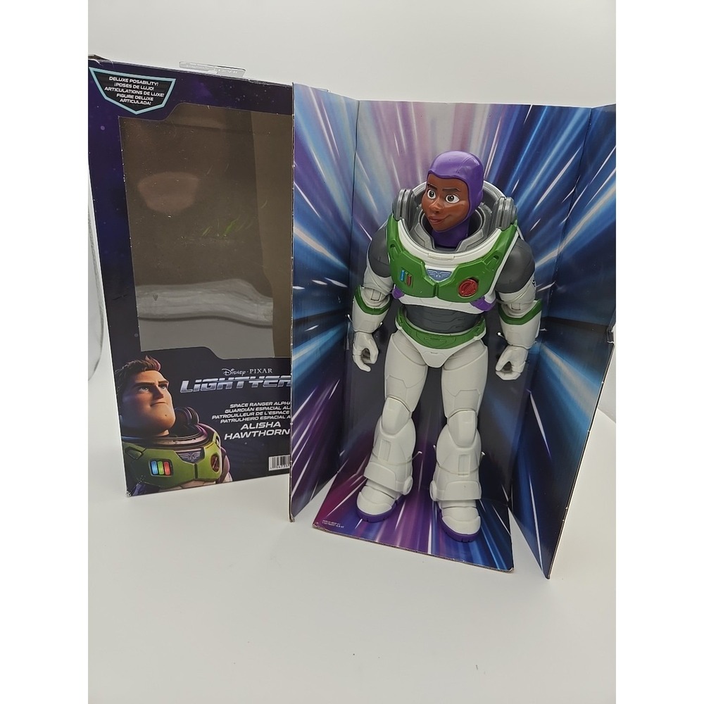 Disney Pixar Lightyear Alisha Hawthorne Space Ranger 12" Action‎ Figure Open Box